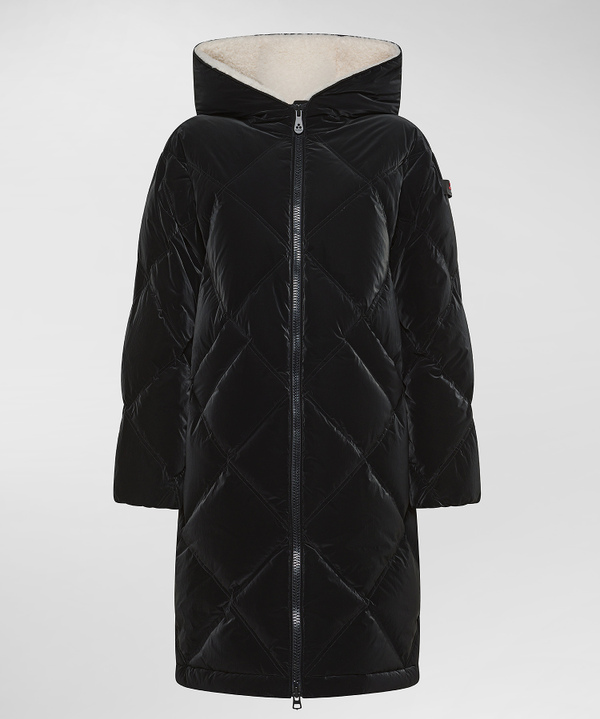 Long down jacket with teddy lined hood - Peuterey