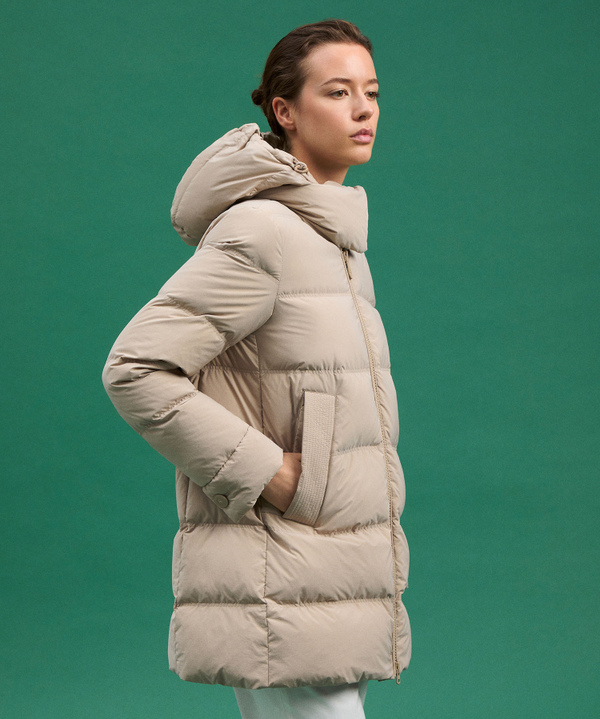 Down jacket with contrasting hood - Peuterey