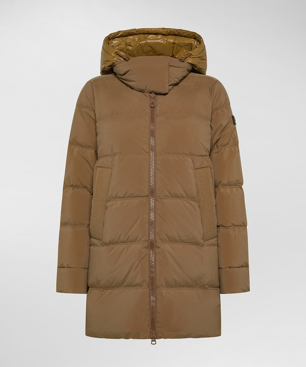 Piumino con cappuccio in contrasto materiale - Peuterey