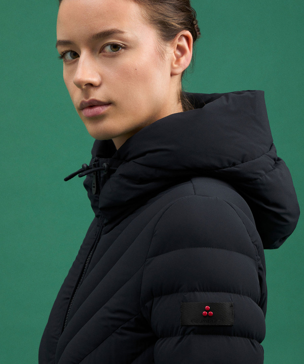 Bi-Stretch Fabric Long Down Jacket - Peuterey