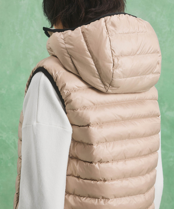 Reversible vest in soft teddy and nylon - Peuterey