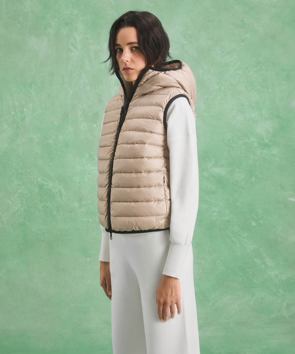 Reversible vest in soft teddy and nylon - Peuterey