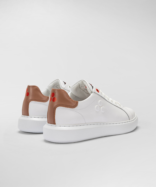 Leder-Sneaker mit geprägtem Logo - Peuterey