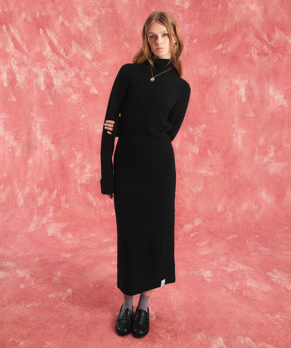 Long and slim wool/cashmere dress - Peuterey