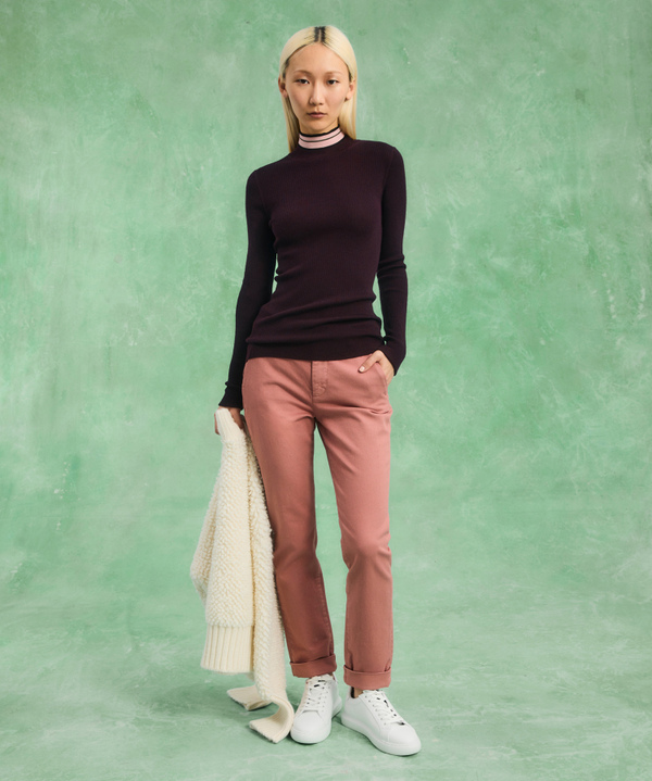 Merinos wool sweater with contrasting-colour stripes - Peuterey