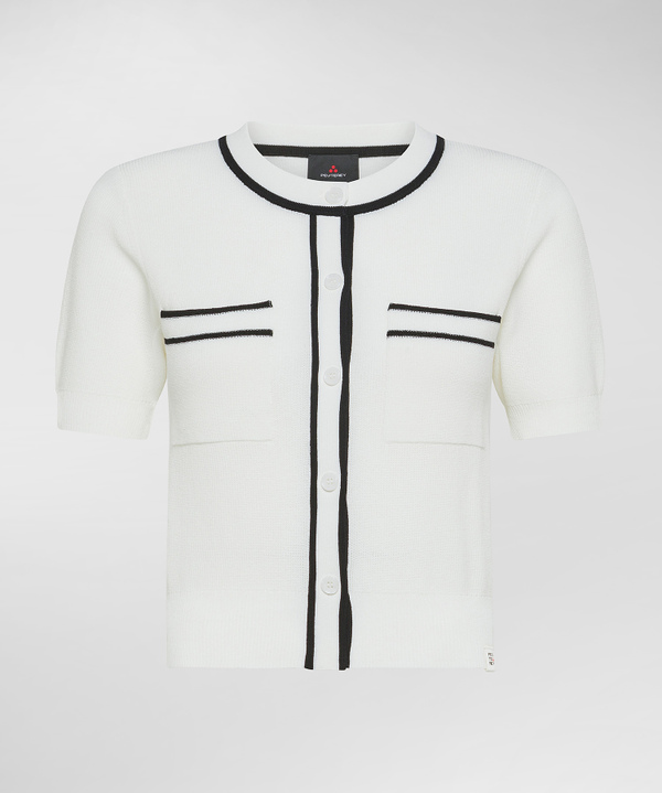 Short-sleeved cardigan with breast pockets - Peuterey