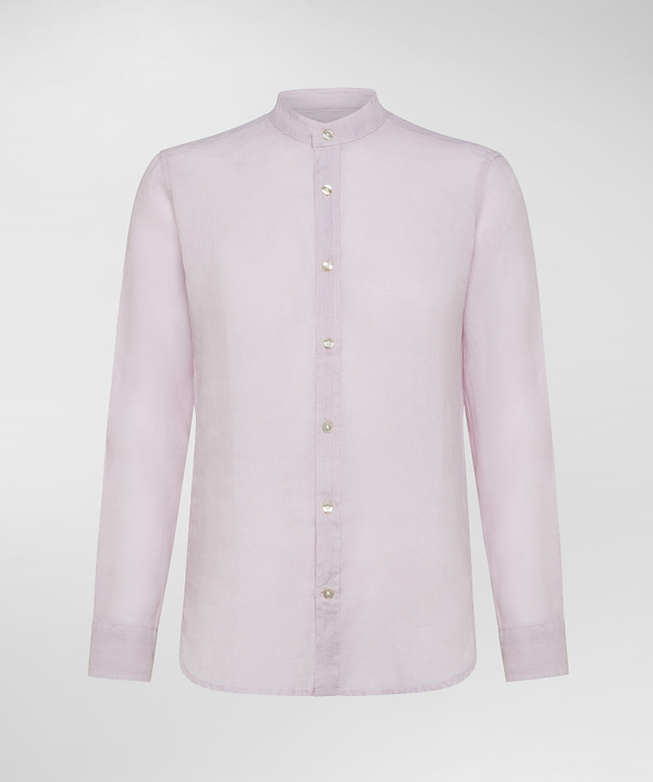 Mandarin collar linen shirt - Peuterey