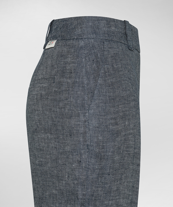 Patterned linen trousers - Peuterey