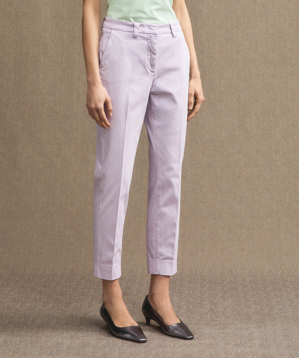Stretch cotton gabardine trousers - Peuterey