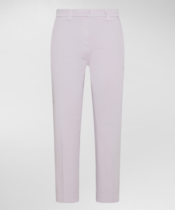 Stretch cotton gabardine trousers - Peuterey
