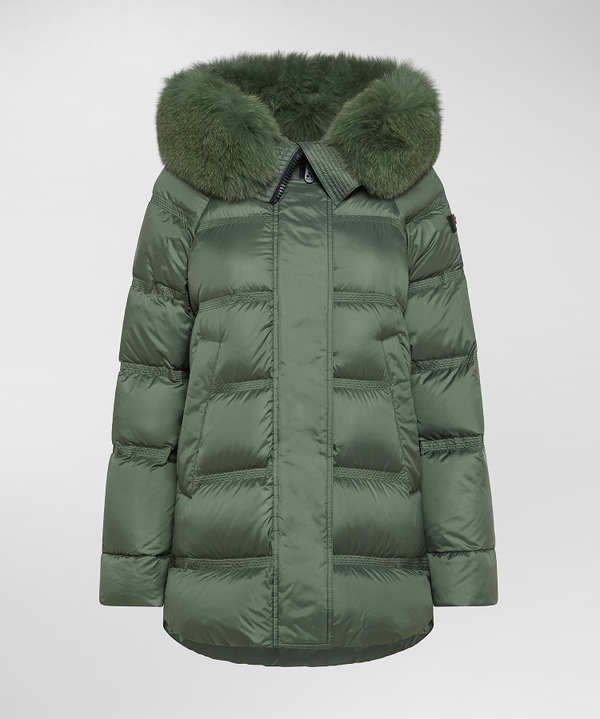 Puffer Jacket With Fur-Trimmed Hood - Peuterey