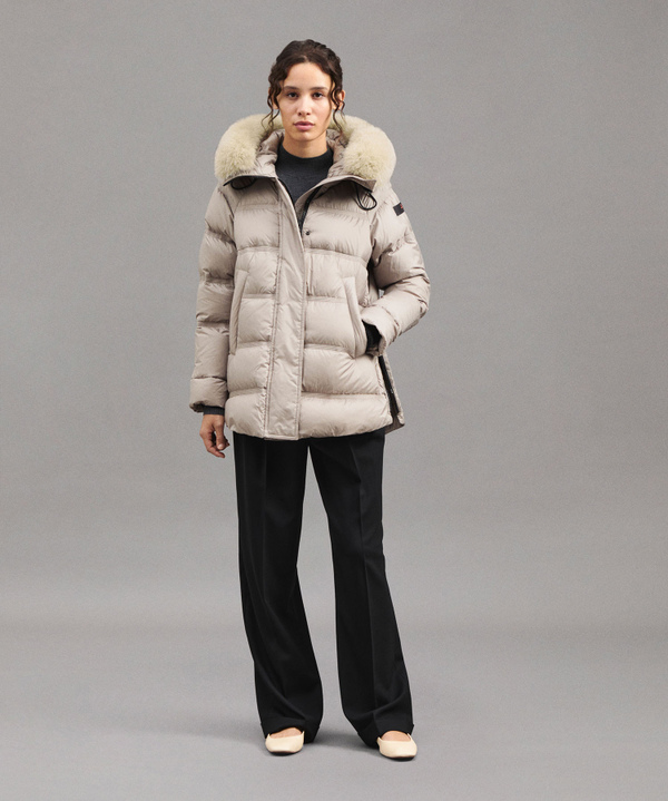 Puffer Jacket With Fur-Trimmed Hood - Peuterey