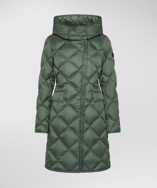 Long Down Jacket With Diamond Quilting - Peuterey