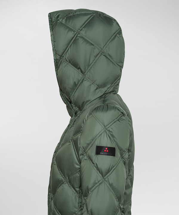 Long Down Jacket With Diamond Quilting - Peuterey