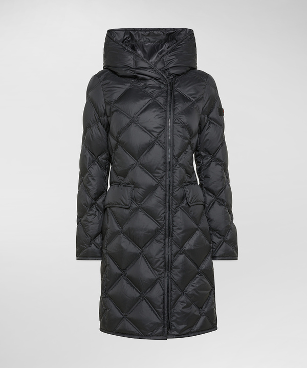 Long Down Jacket With Diamond Quilting - Peuterey
