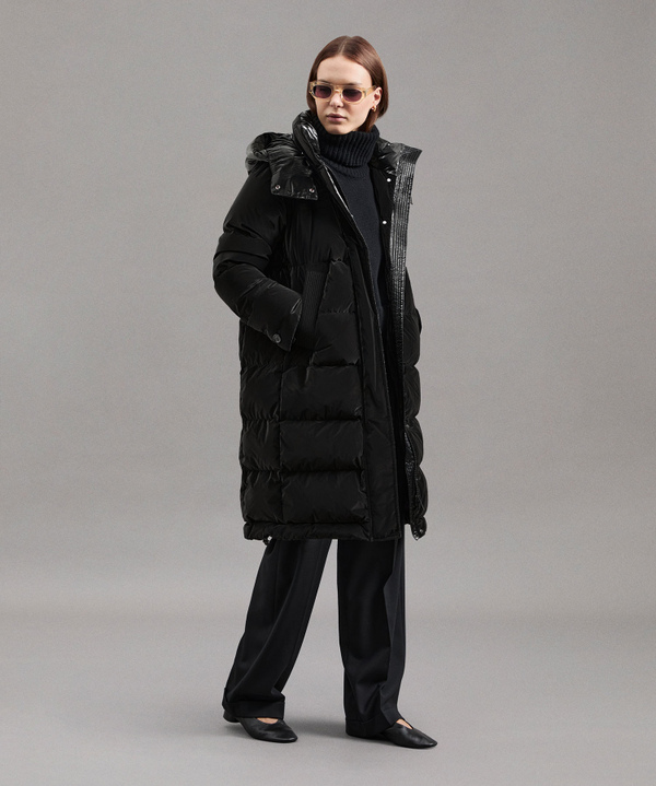 Long Pearl-Finish Down Jacket - Peuterey