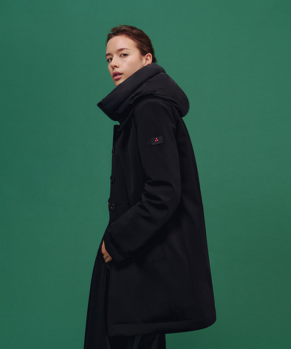 Coat With Buttons And Large Hood - Peuterey