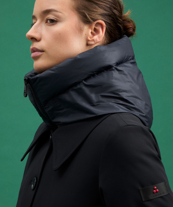 Coat With Buttons And Large Hood - Peuterey