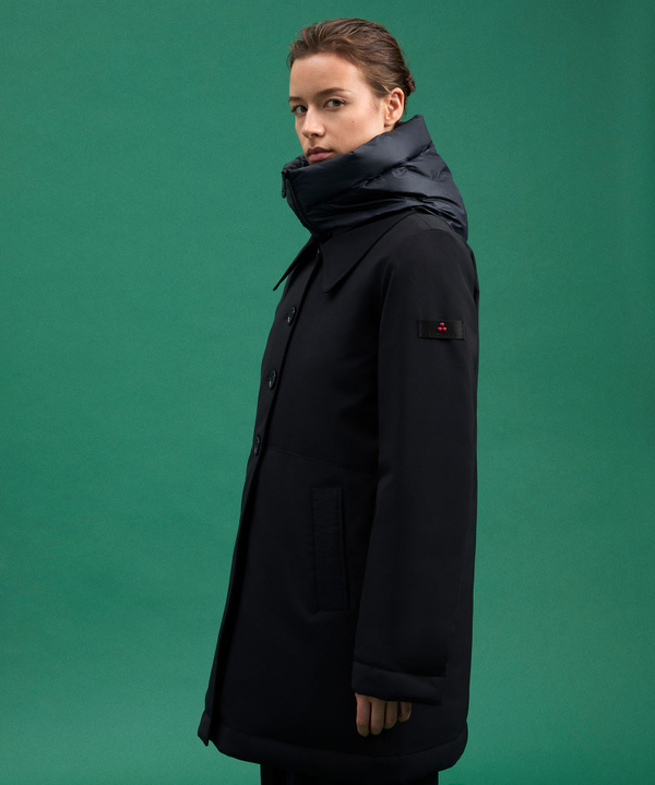 Coat With Buttons And Large Hood - Peuterey