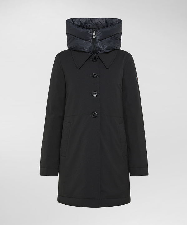 Coat With Buttons And Large Hood - Peuterey