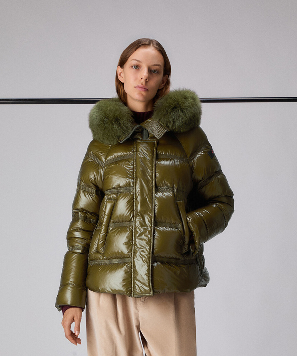 SHINY NYLON RIPSTOP DOWN JACKET - Peuterey