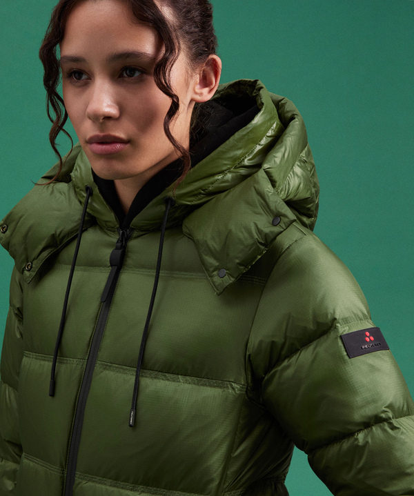 Lightweight ripstop nylon bomber jacket for women green Peuterey