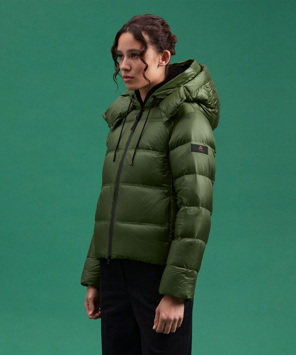 Lightweight ripstop nylon bomber jacket for women green Peuterey