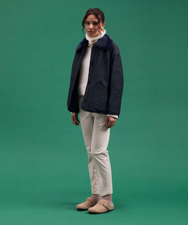 Wendejacke mit abnehmbarem Pelzkragen - Peuterey