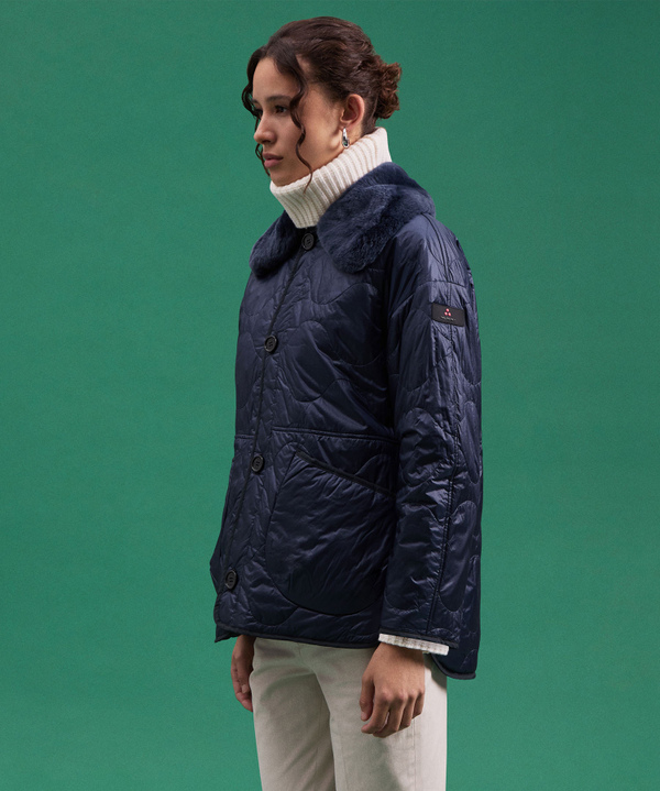 Wendejacke mit abnehmbarem Pelzkragen - Peuterey