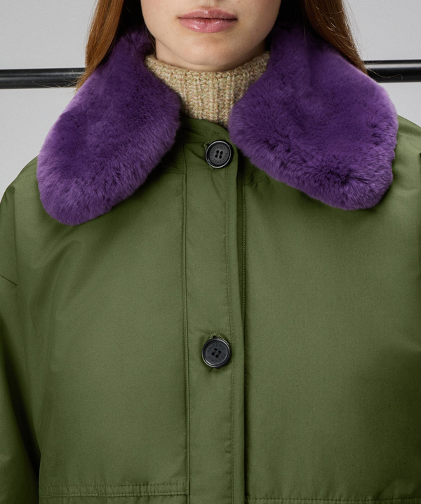 Wendejacke mit abnehmbarem Pelzkragen - Peuterey