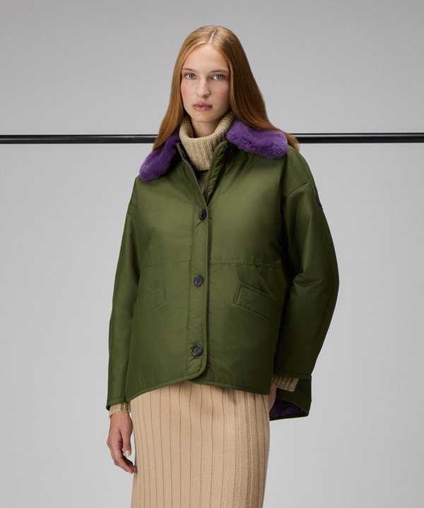 Wendejacke mit abnehmbarem Pelzkragen - Peuterey