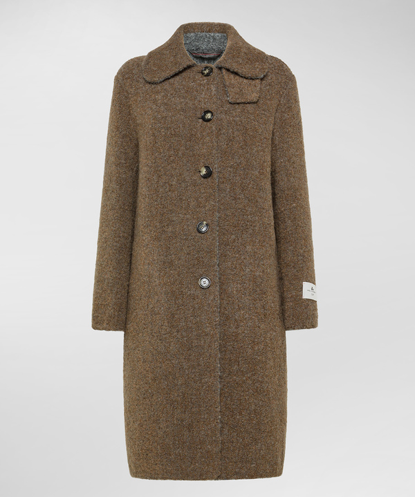 Double loop pile coat for women brown Peuterey
