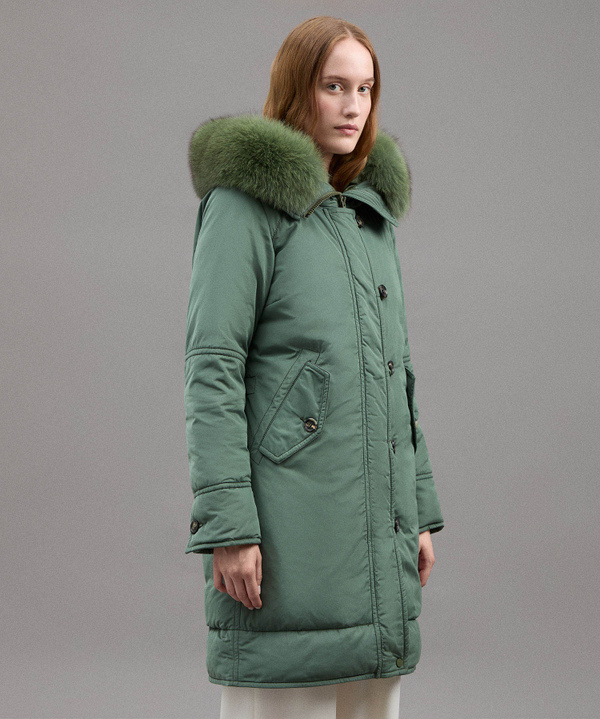 Smooth Parka With Fur-Trimmed Hood - Peuterey