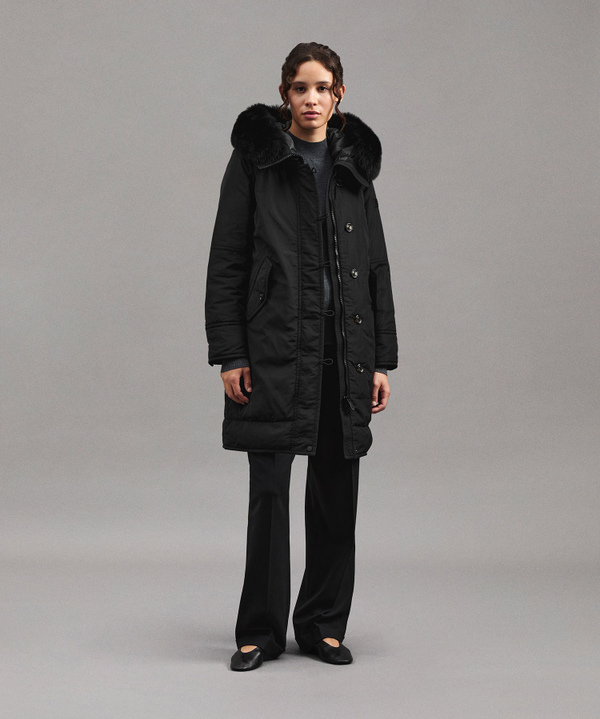 Smooth Parka With Fur-Trimmed Hood - Peuterey