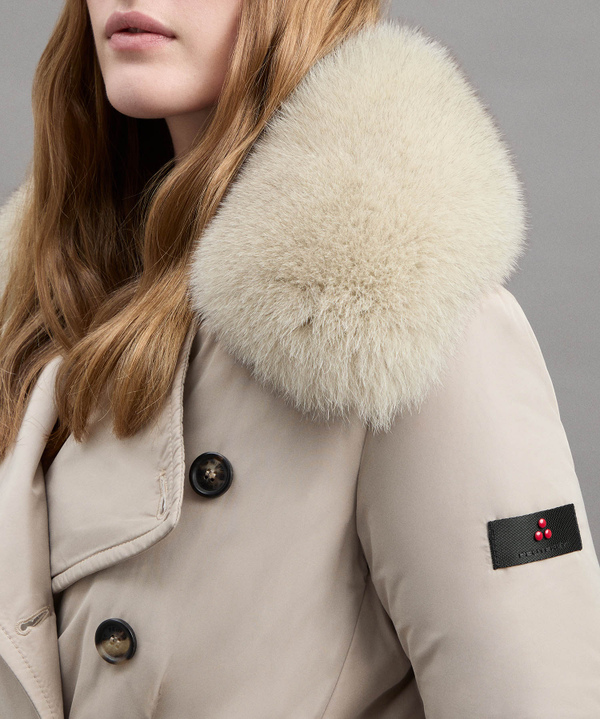 Langer Trenchcoat mit Pelz - Peuterey