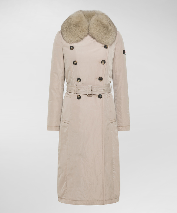 Langer Trenchcoat mit Pelz - Peuterey