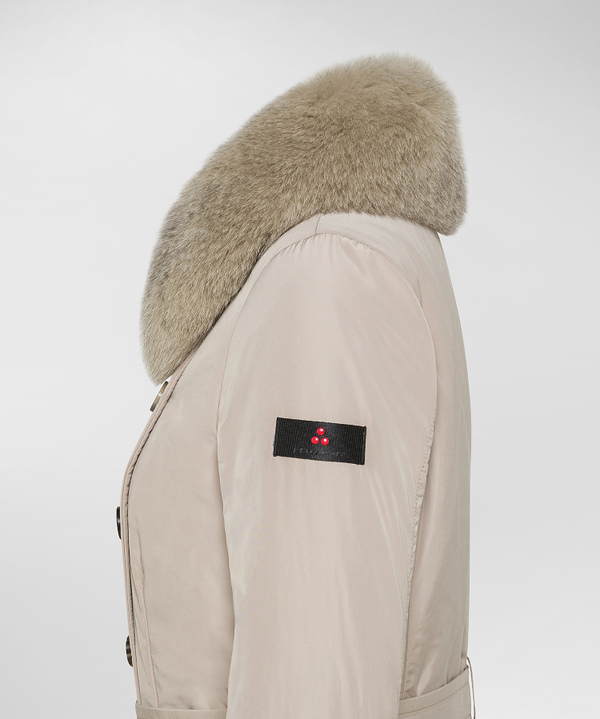 Langer Trenchcoat mit Pelz - Peuterey