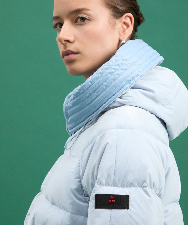 Down Jacket With Large Textured Hood - Peuterey