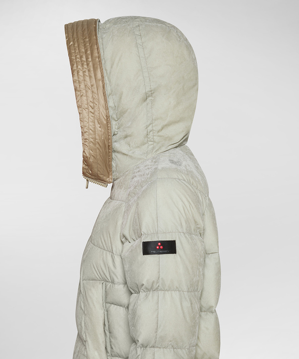 DAUNENJACKE MIT AUSLADENDER, GEARBEITETER KAPUZE - Peuterey