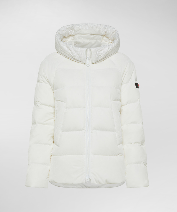DAUNENJACKE MIT AUSLADENDER, GEARBEITETER KAPUZE - Peuterey