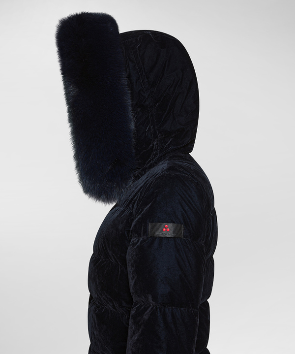 Changierende Daunenjacke mit Pelz - Peuterey