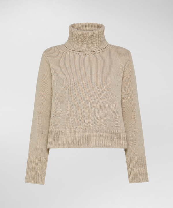 CASHMERE BLEND TURTLENECK SWEATER - Peuterey