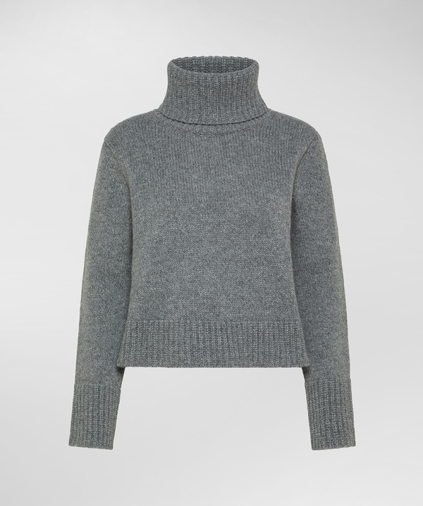 STRANDED CASHMERE BLEND SWEATER - Peuterey