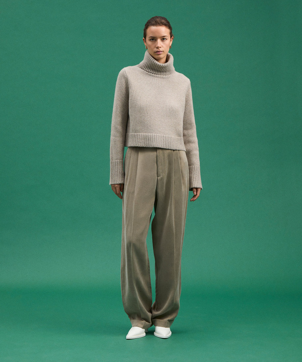 STRANDED CASHMERE BLEND SWEATER - Peuterey