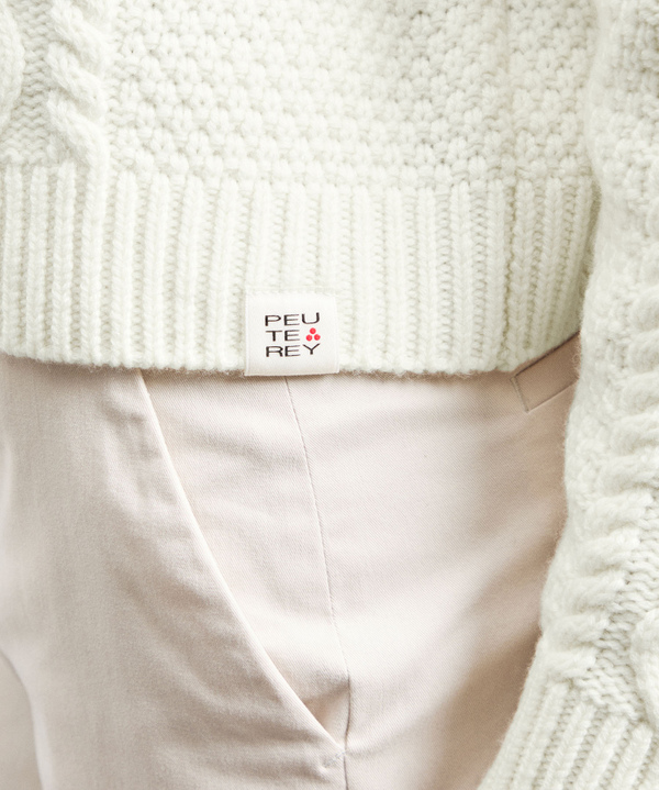 Turtleneck Sweater With Aran Pattern - Peuterey