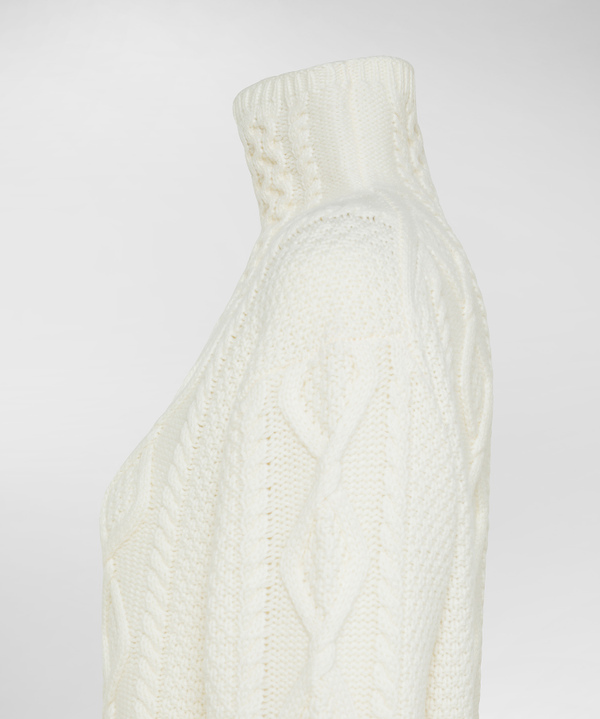 Turtleneck Sweater With Aran Pattern - Peuterey