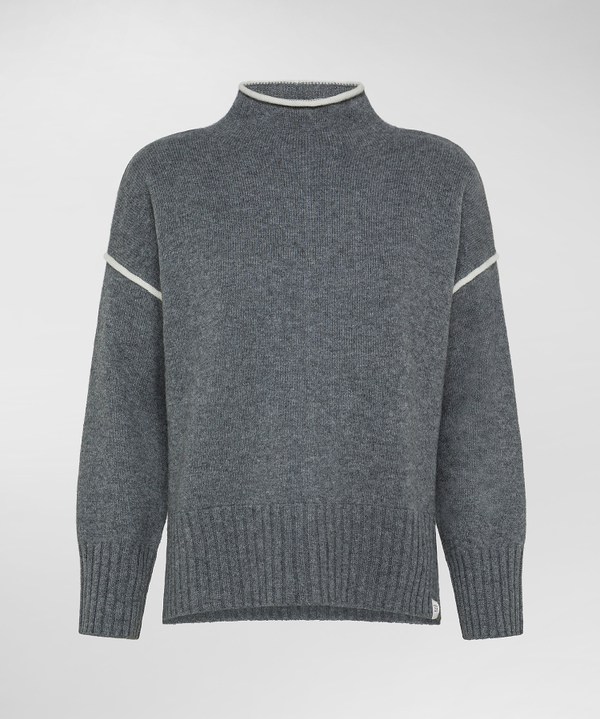 Maglione Misto Cachemire Con Dettagli Bianchi - Peuterey