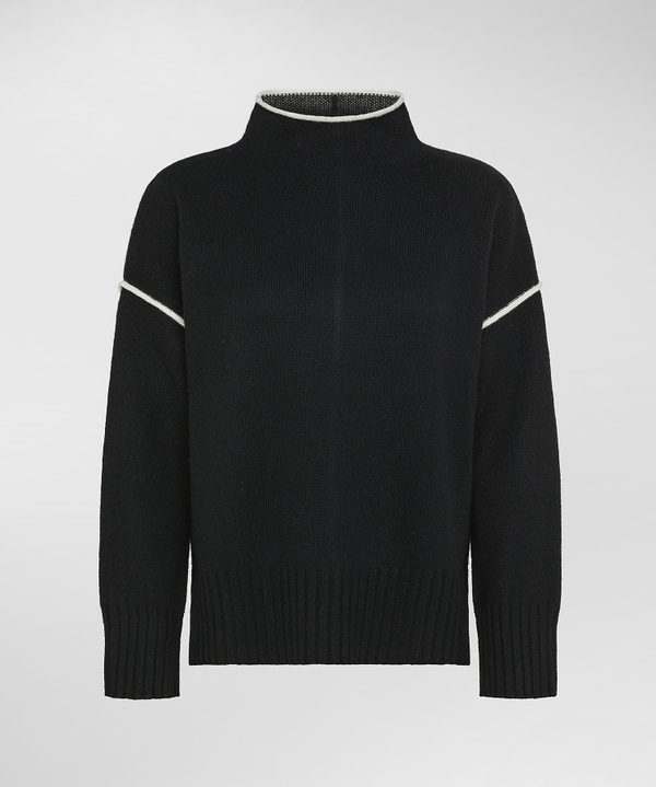 Maglione Misto Cachemire Con Dettagli Bianchi - Peuterey