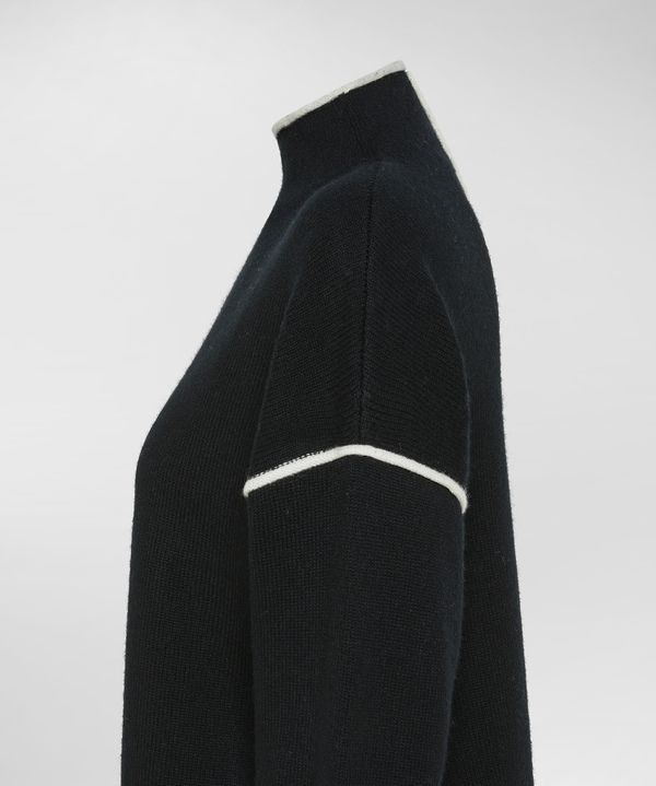Maglione Misto Cachemire Con Dettagli Bianchi - Peuterey
