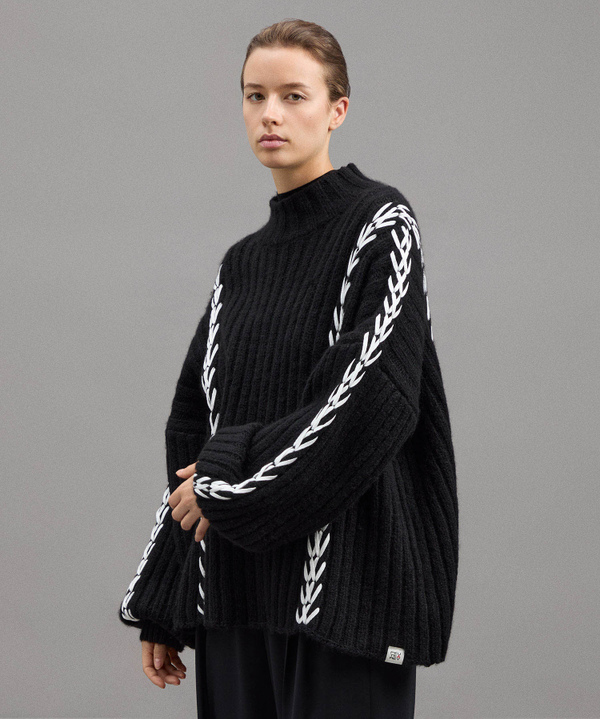 Maxi Maglia In Alpaca Lavorata A Mano - Peuterey